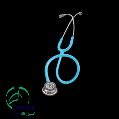 گوشی پزشکی لیتمن کلاسیک 3 آبی فیروزه‌ای استیل 5835(اصلی بالیبل اصالت)