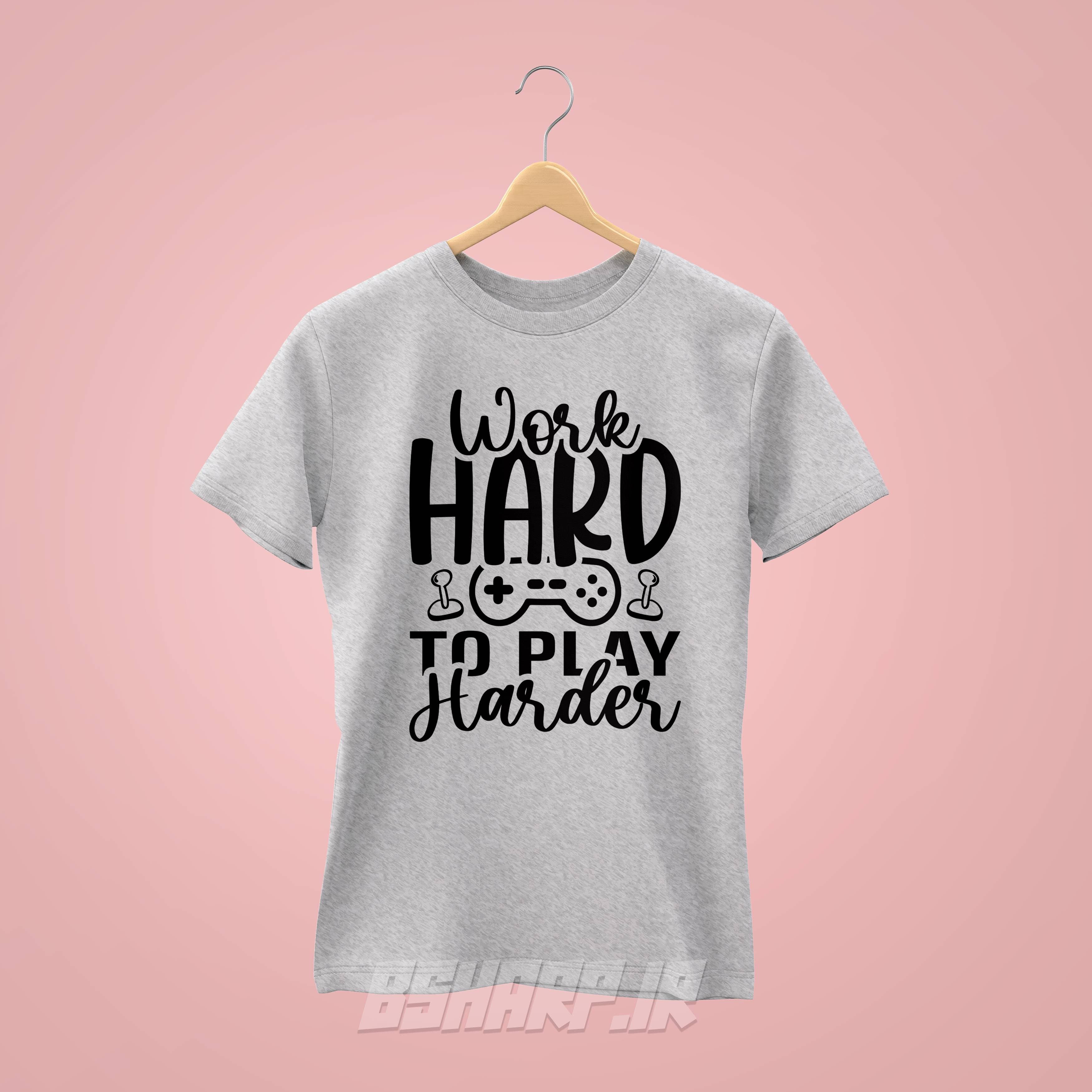 تیشرت Gamer طرح Work Hard Play Harder — تصویر ۶