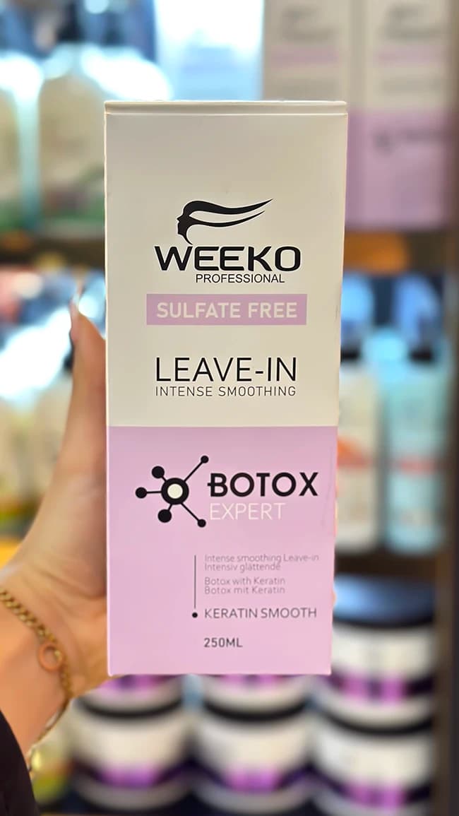 اسپری 12 کاره بوتاکس ویکو WEEKO مدل Botox حجم 250 میلیلیتر ترمیمکننده و آبرسان مو