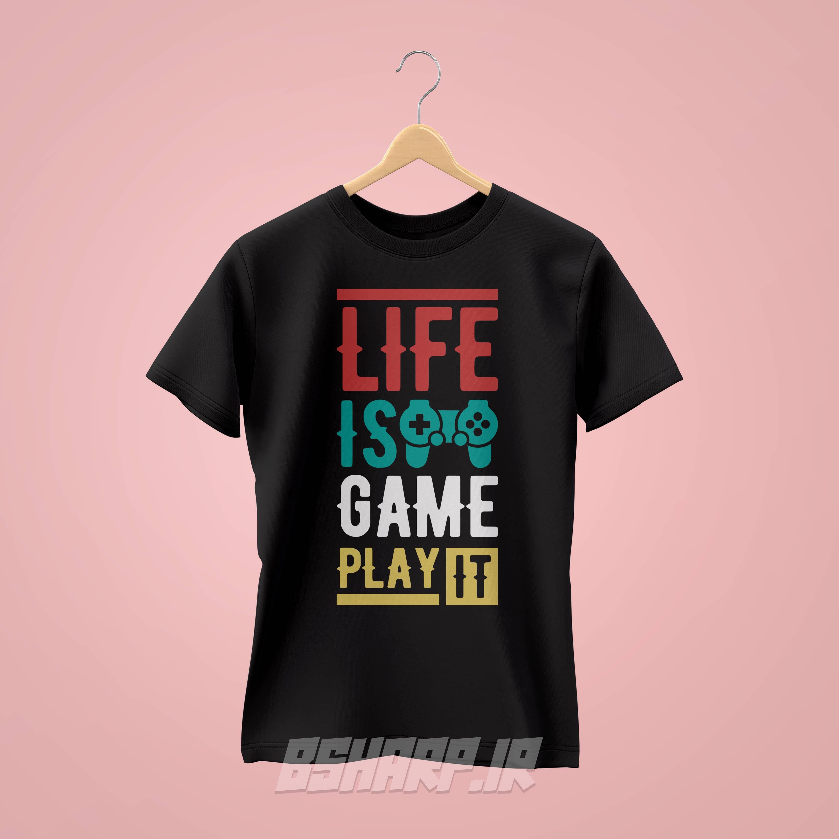 تیشرت Gamer طرح Play Life