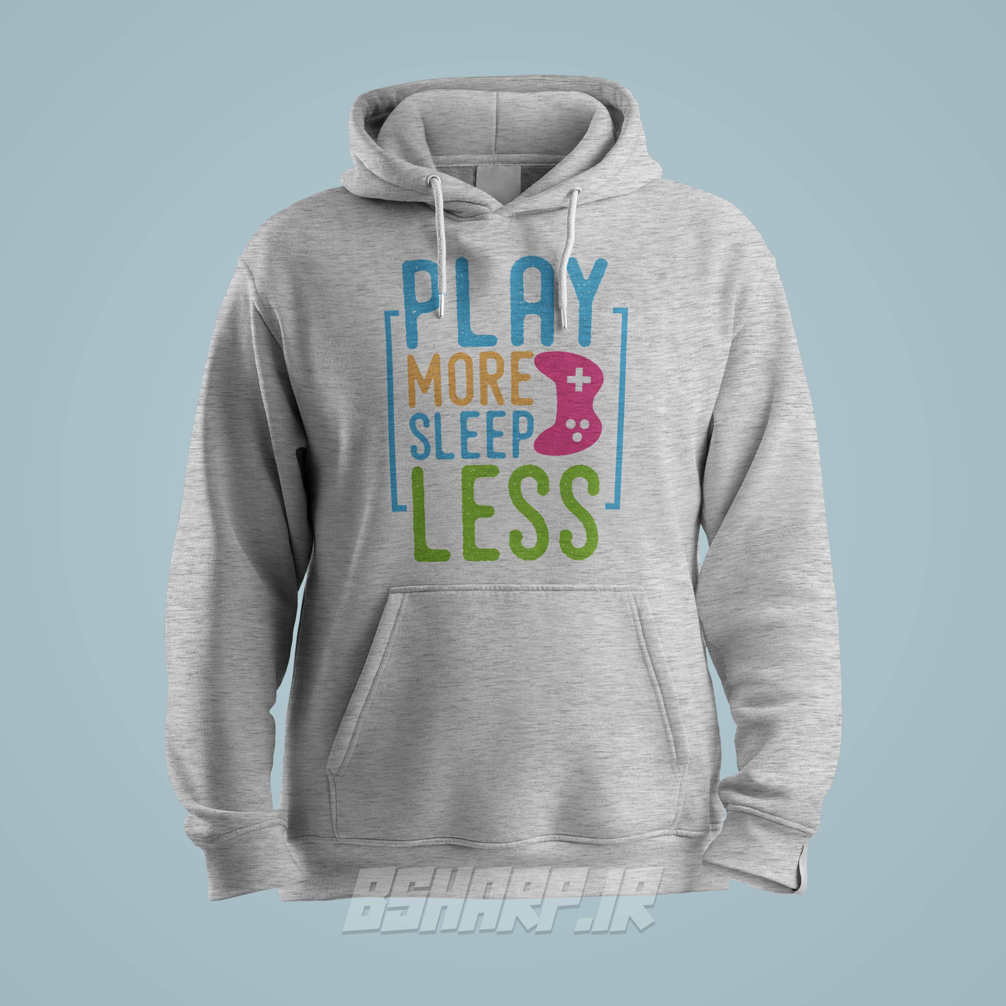 هودی Gamer طرح Play More Sleep Less — تصویر ۴