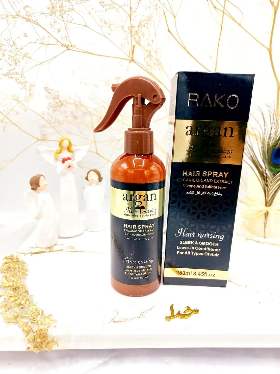 اسپری و سرم مو دو فاز مدل روغن آرگان حجم 250 میل برند راکو RAKO اصلی کد RK1052 — تصویر ۵