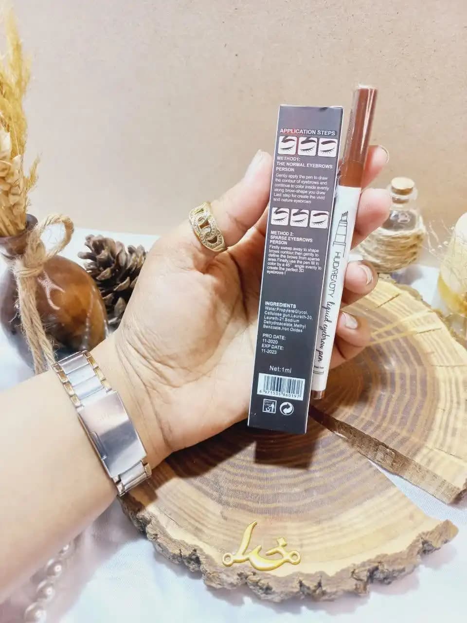 هاشور ابرو 4 خطی شماره 03 هدی بیوتی Huda beauty کد 828 — تصویر ۲