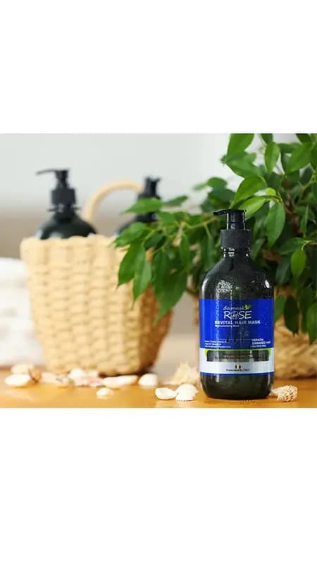 ماسک مو داخل حمام داماسک رز rose کراتین (با آبکشی و فری سولفات) – مخصوص موهای چرب آسیب دیده — تصویر ۴