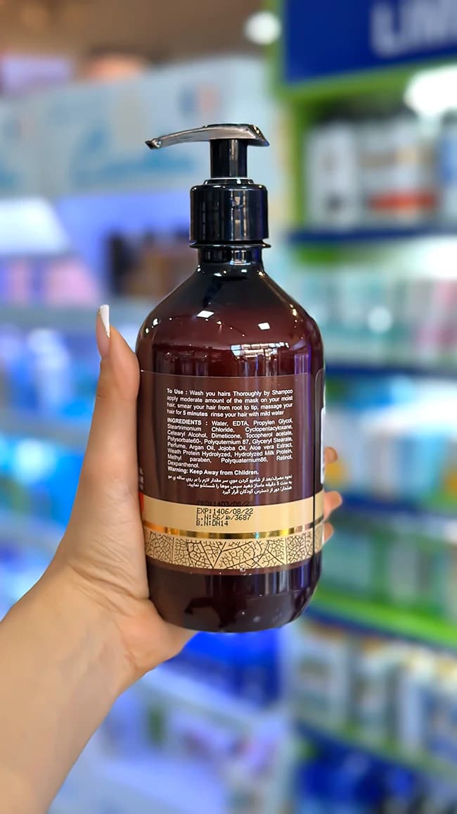 ماسک مو داخل حمام داماسک رز rose آرگان (با آبکشی و فری سولفات) _ مخصوص موهای خشک و آسیب دیده — تصویر ۳