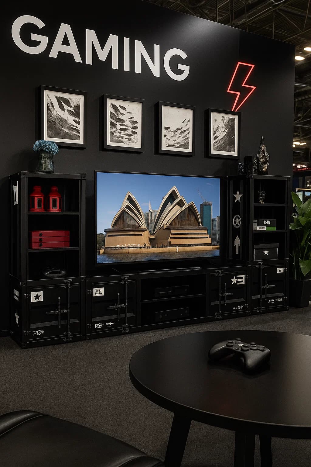 میز تلویزیون طرح کانتینر مدل کامپکت
