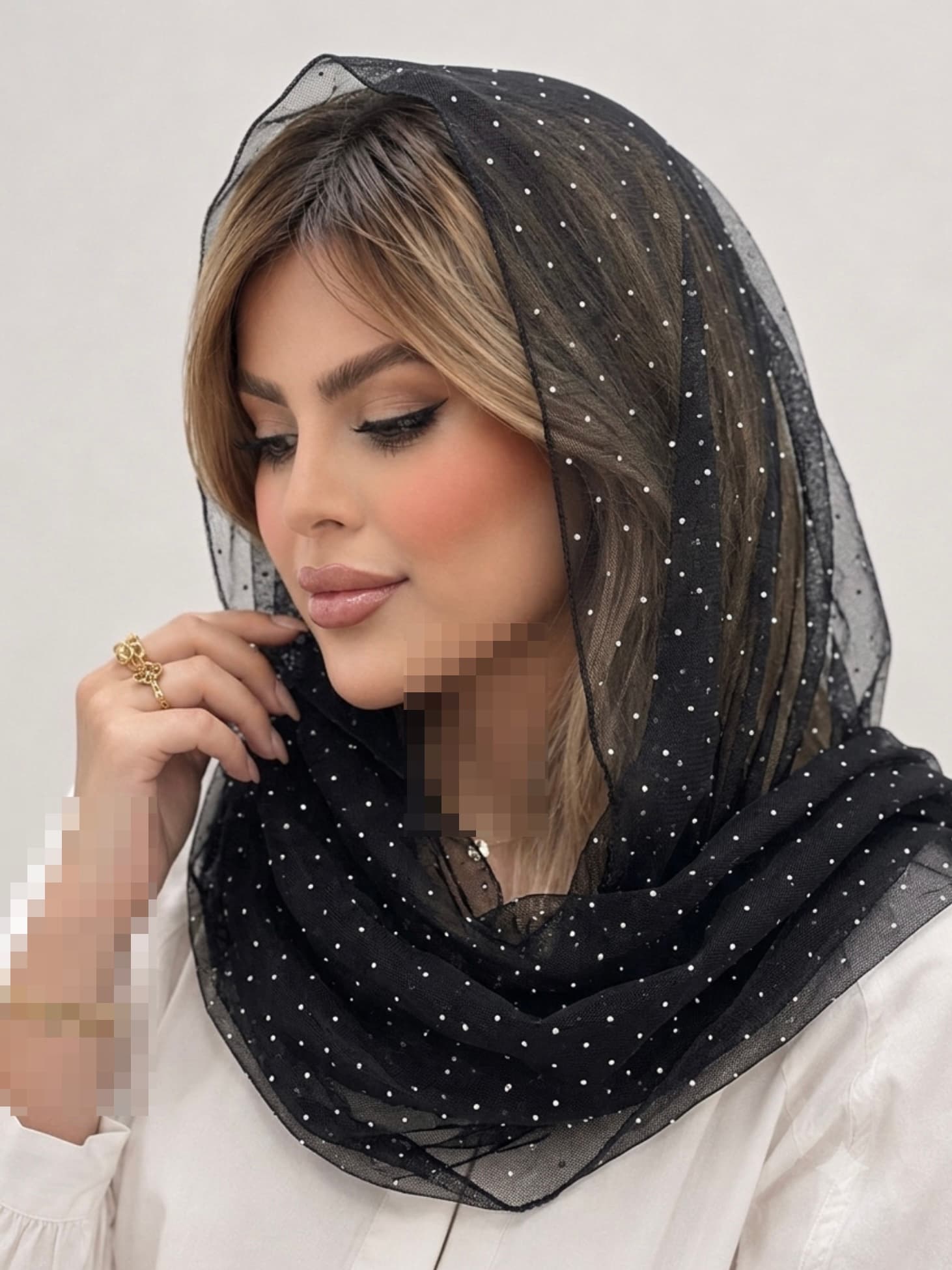 شال رینگی تور نگینی