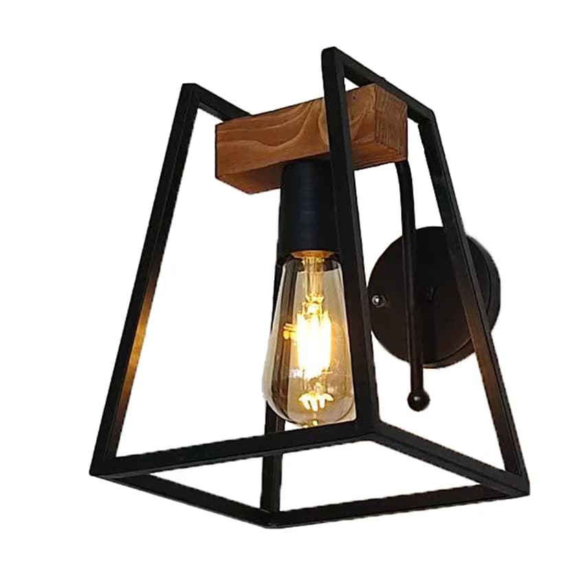 چراغ دیواری چوب و فلز مدل R-539/1W — تصویر ۲