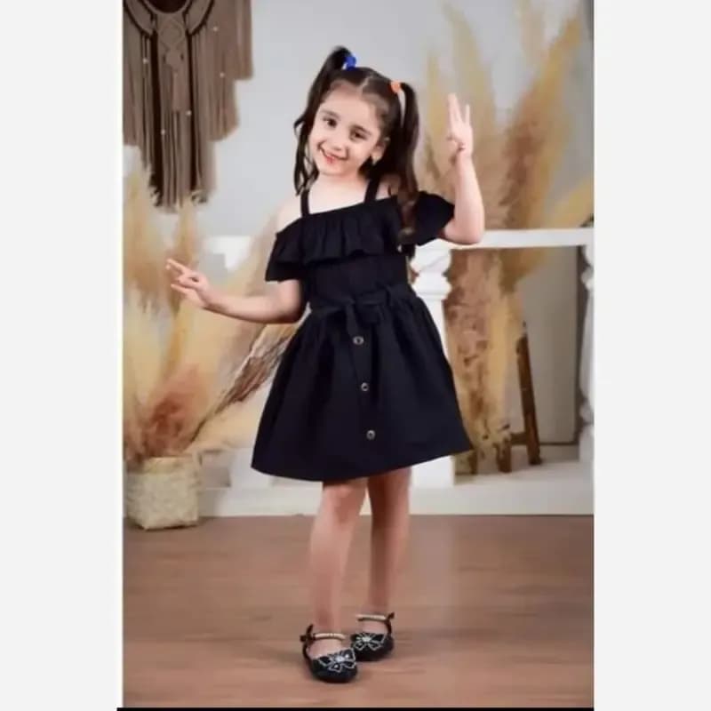 ست تاپ و دامن دخترانه کرپ الیزه و کتان نخ سایز 50 — تصویر ۲