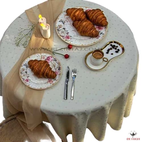 رومیزی ژاگارد دایره قطر250 — تصویر ۲
