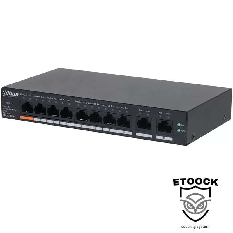 سوئیچ شبکه داهوا DH-CS4010-8GT-60 — تصویر ۵