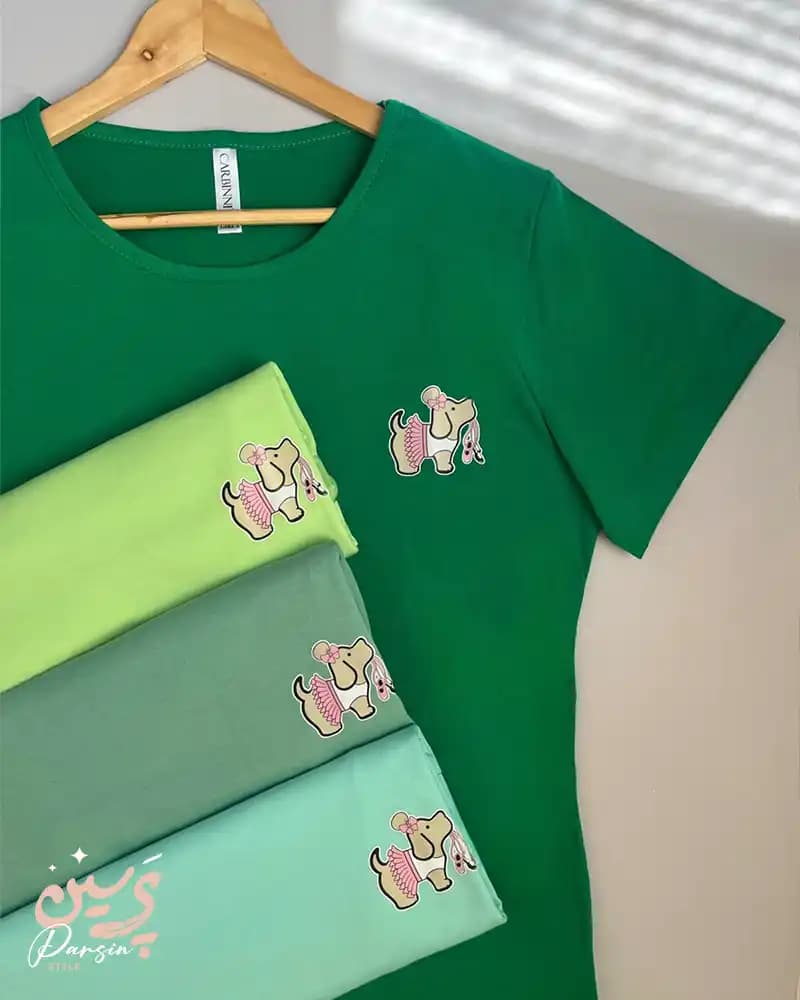 تیشرت دخترانه طرح سگ
