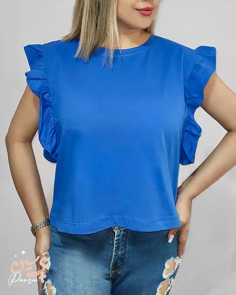 کراپ آستین پروانه ای