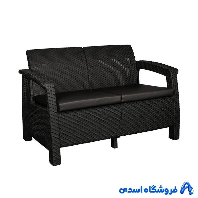 مبل باغی و ویلایی دو نفره بابل مدل حصیری — تصویر ۵