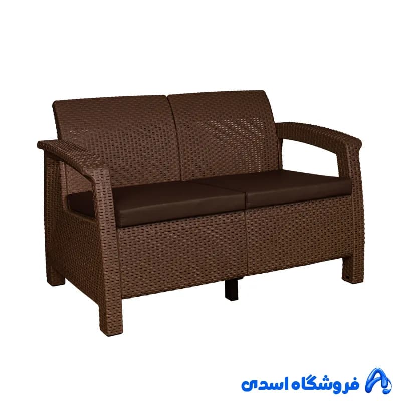 مبل باغی و ویلایی دو نفره بابل مدل حصیری — تصویر ۳