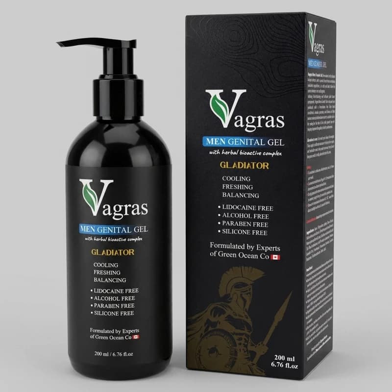 ژل بهداشتی آقایان واگراس مدل GLADIATOR حاوی عصاره گیاهی حجم ۲۰۰ میلی‌لیتر