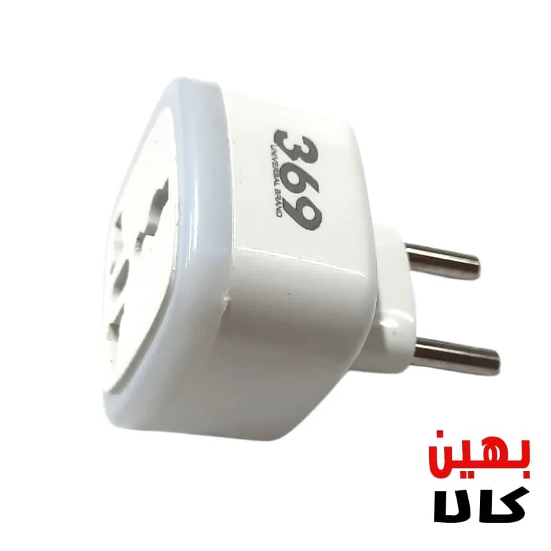 مبدل برق ۳ به ۲ چراغدار ۳۶۹ اورجینال | گارانتی سلامت فیزیکی — تصویر ۲