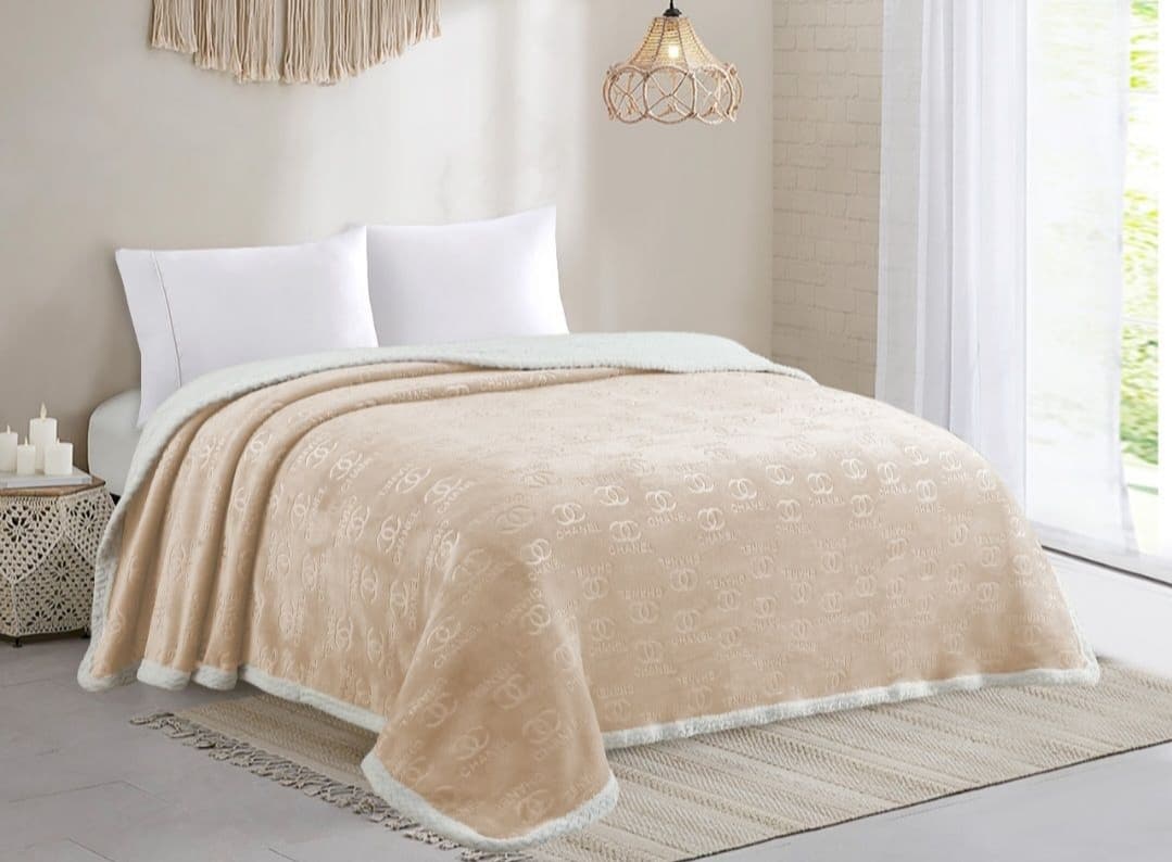 پتو دونفره تدی طرح چنل سایز 230*200