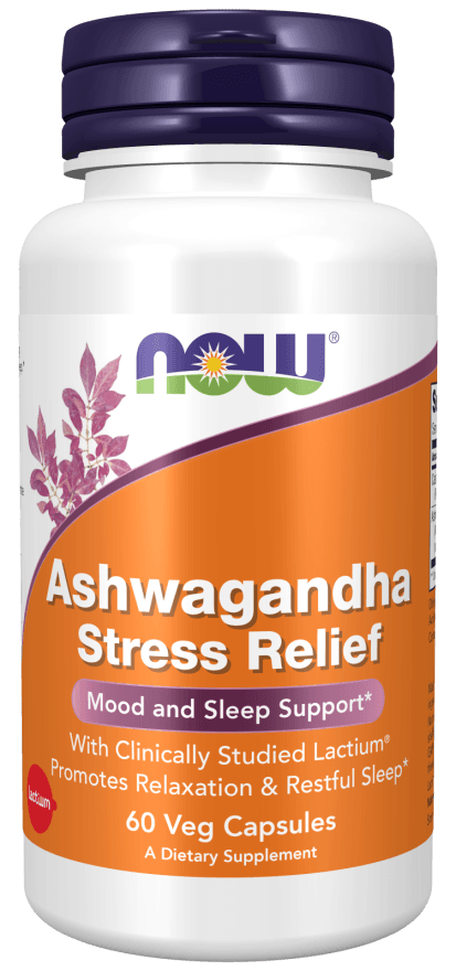 NOW Foods Ashwagandha Stress Relief Veg 60 Capsules