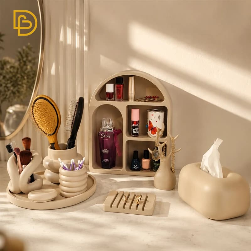 استند و نظم دهنده آرایشی کرم نسکافه ای