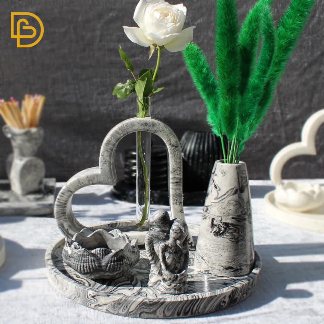 ست دکوری رومیزی 5 تکه گلجای ابروبادی