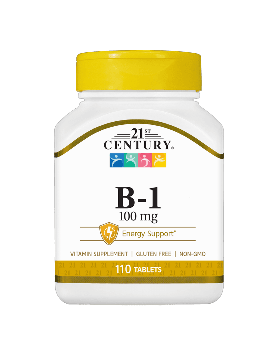 قرص ویتامین ب1 100 میلی گرم قرن بیست و یکم بسته 110 عددی (21st Century Vitamin B-1 100 mg 110 Tablets)