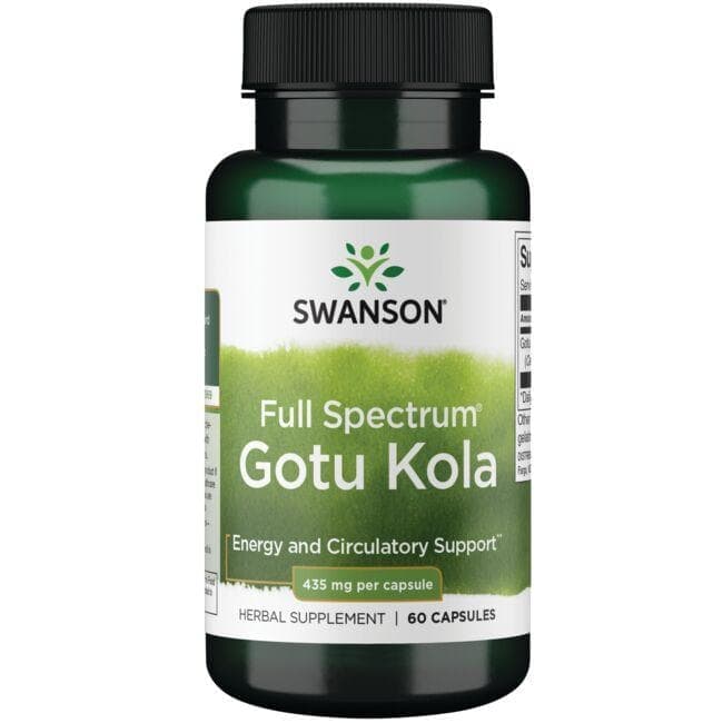 کپسول گوتا کولا فول اسپکتروم 435 میلی گرم سوانسون بسته 60 عددی (Swanson Premium Full Spectrum Gotu Kola 435 mg 60 Capsules)