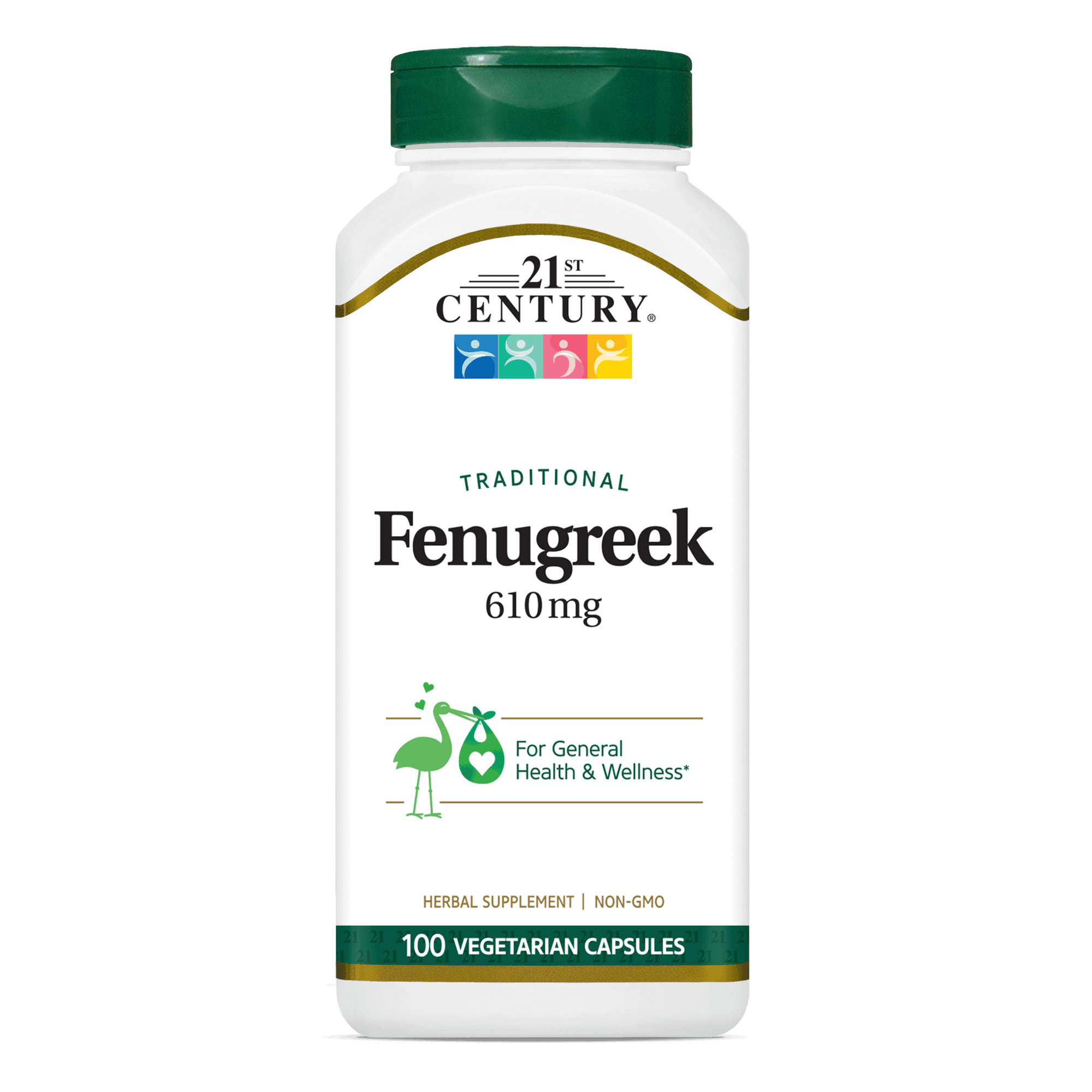 کپسول گیاهی شنبلیله 610 میلی گرم قرن بیست و یکم بسته 100 عددی (21st Century Traditional Fenugreek 610 mg 100 Vegetarian Capsules)