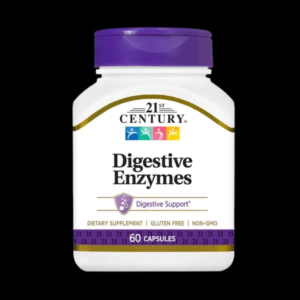 قرص آنزیم‌های گوارشی قرن بیست و یکم بسته 60 عددی (21st Century Digestive Enzymes 60 Capsules)
