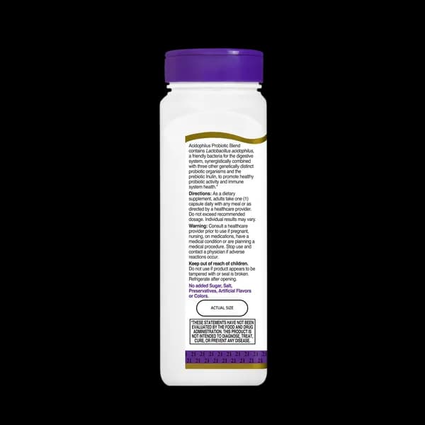 کپسول ترکیبی پروبیوتیک اسیدوفیلوس قرن بیست و یکم بسته ۱۵۰ عددی (21st Century Acidophilus Probiotic Blend 150 Capsules) — تصویر ۳