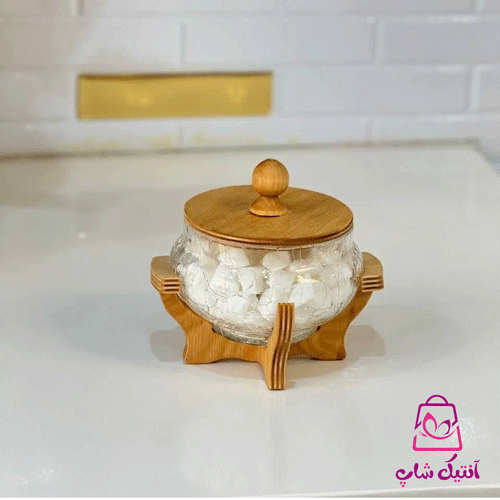 قندان آبگز پایه چوبی — تصویر ۲