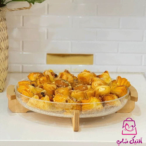 شیرینی خوری آبگز پایه چوبی
