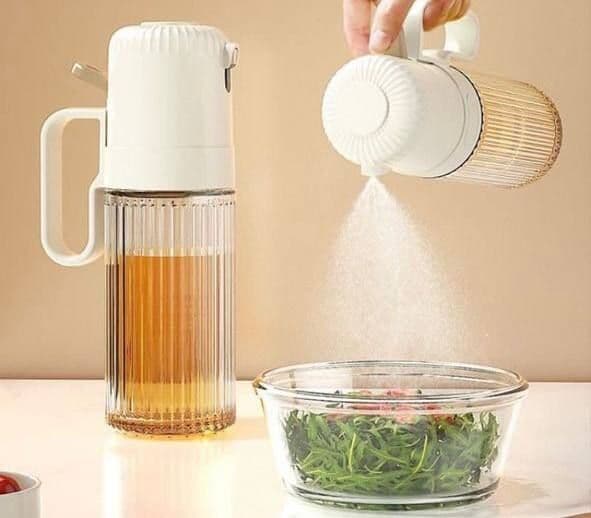روغن پاش شیشه ای دستی برای ایرفرایر با مخزن شفاف