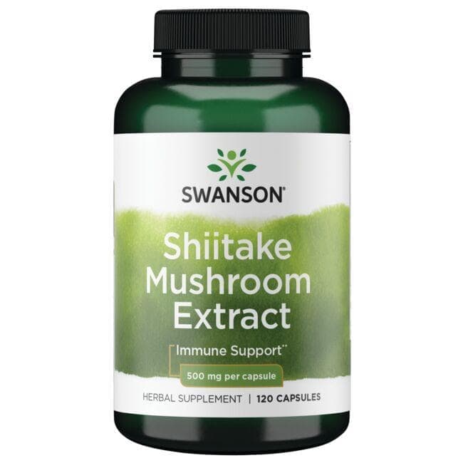 کپسول عصاره قارچ شیتاکه 500 میلی‌گرم سوانسون بسته 120 عددی (SWANSON Shiitake Mushroom Extract 500mg 120 Capsules)