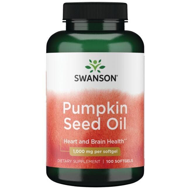 قرص سافت ژل 1000 میلیگرم سوانسون بسته 100 عددی (SWANSON Premium Pumpkin Seed Oil 1000mg 100 Softgels)