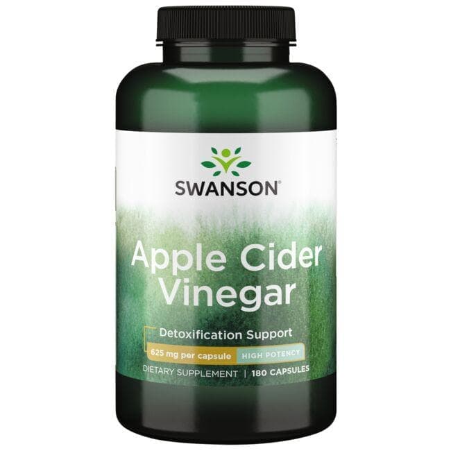 کپسول 625 میلی‌گرم سوانسون بسته 180 عددی (SWANSON Ultra Apple Cider Vinegar High Potency 625mg 180 Capsules)