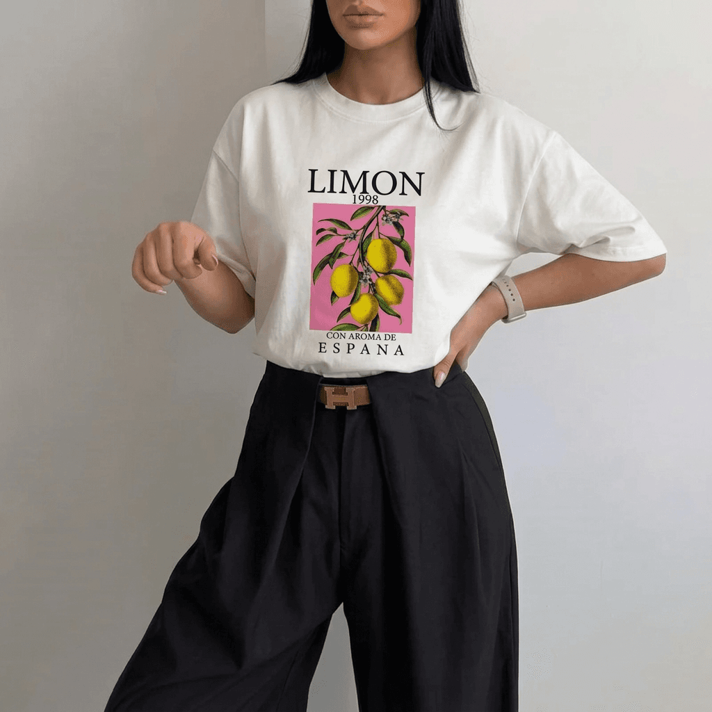 تیشرت طرح لیمو (Limon 1998) – تیشرت باکسی ترند و پینترستی