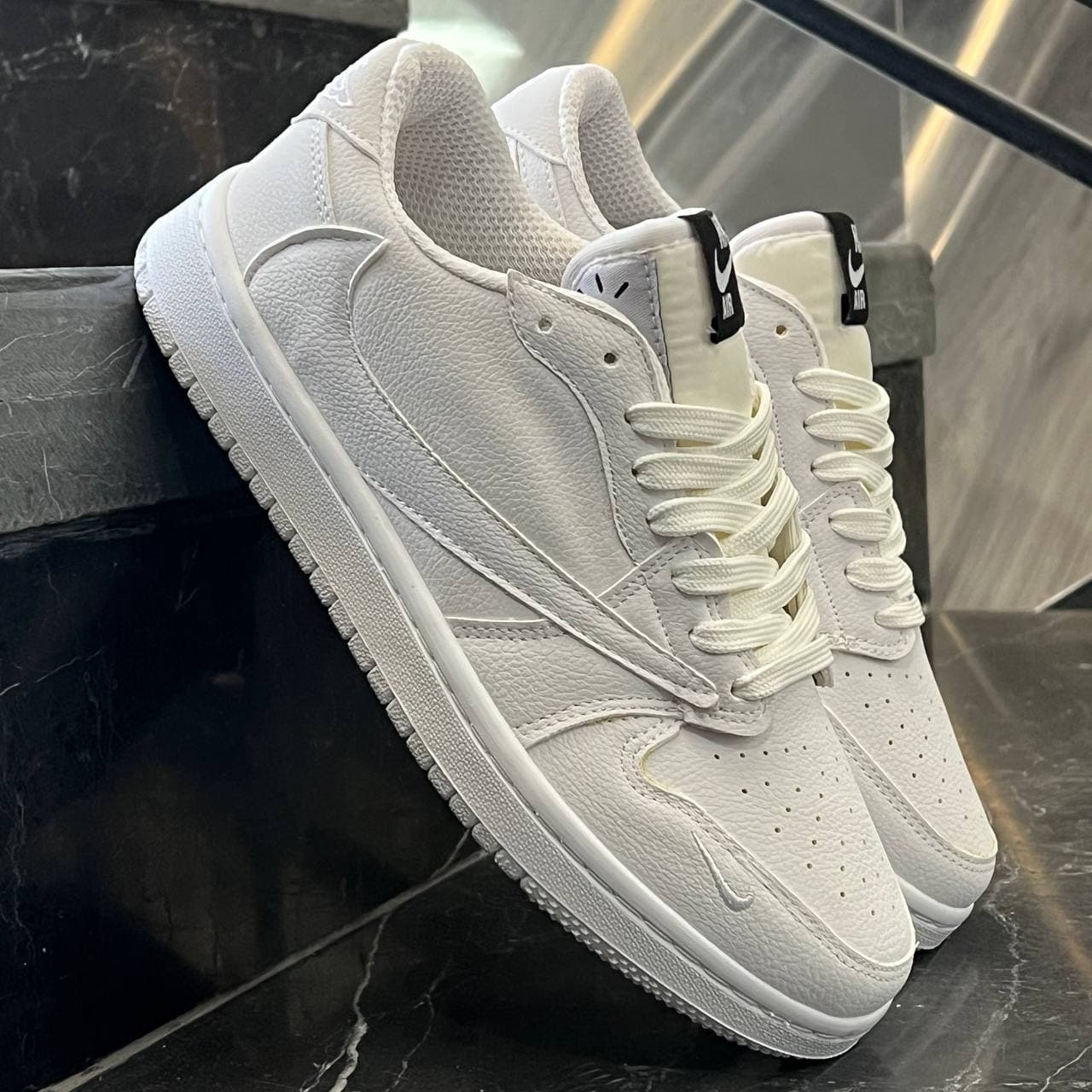 کفش کتانی مردانه نایک ترویس سفید تمام NIKE travis scott