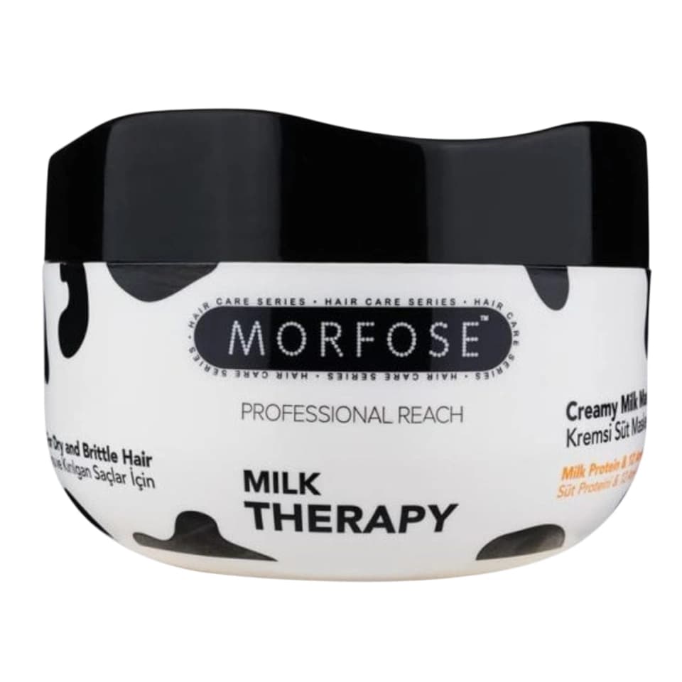 ماسک مو داخل حمام مورفوس مخصوص موهای خشک و موخوره مدل تراپی شیری MORFOSE MILK THERAPY حجم 500 میلی لیتر