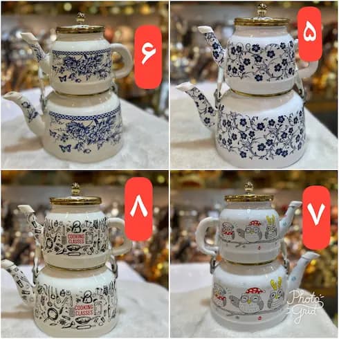 کتری قوری تمام لعابی در 8 طرح — تصویر ۴