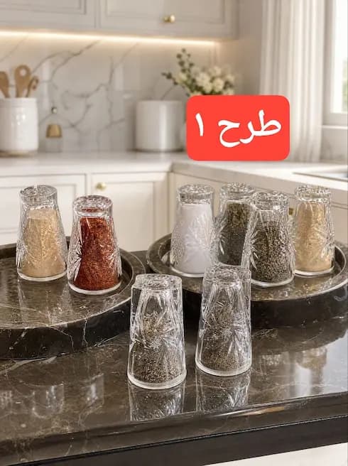 نمکپاش فلفلپاش کریستال جفتی در 4طرح — تصویر ۳