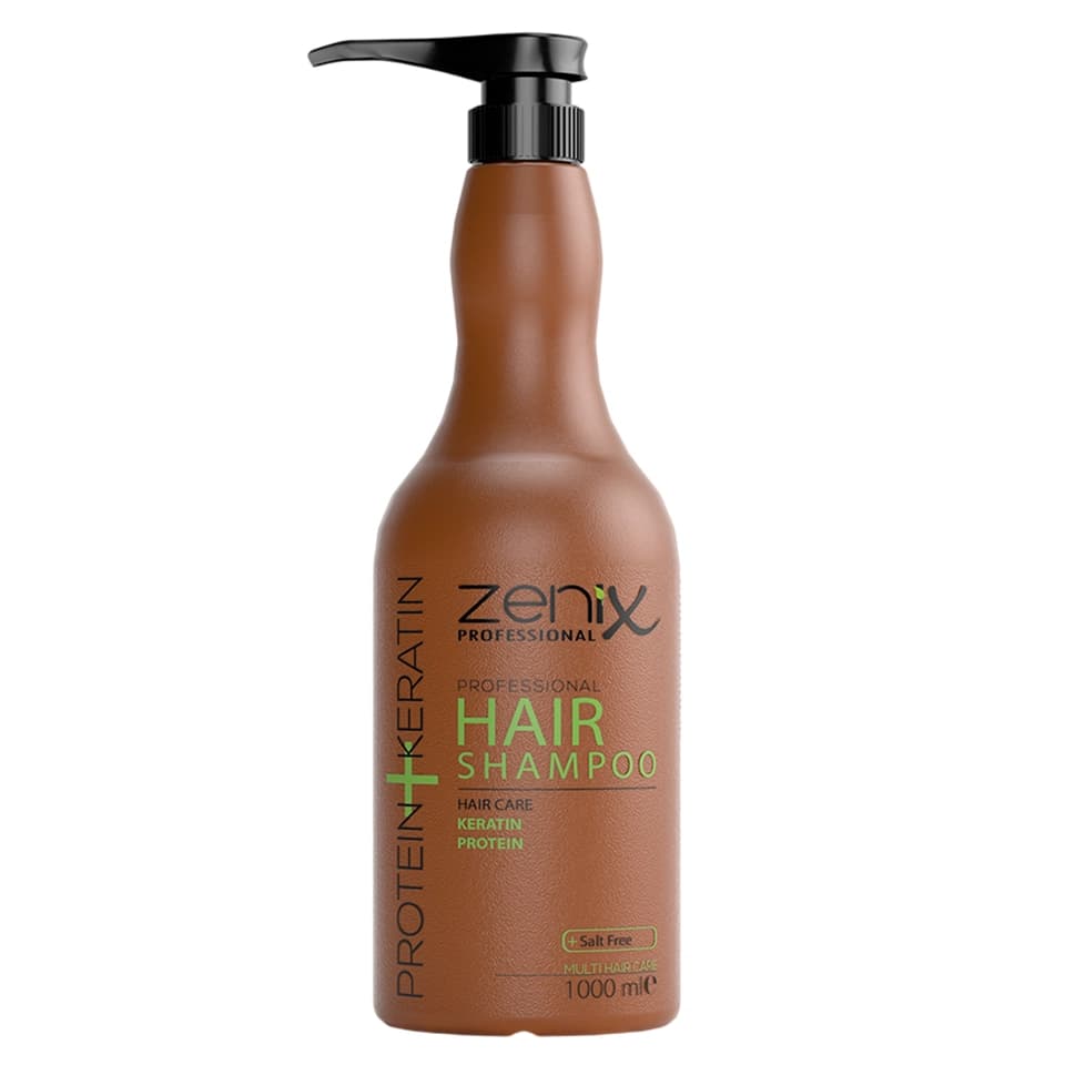 شامپو مو مراقبت از مو سری پروتئین و کراتین زنیکس zenix protein keratin series hair care shampoo حجم 1000 میلی لیتر