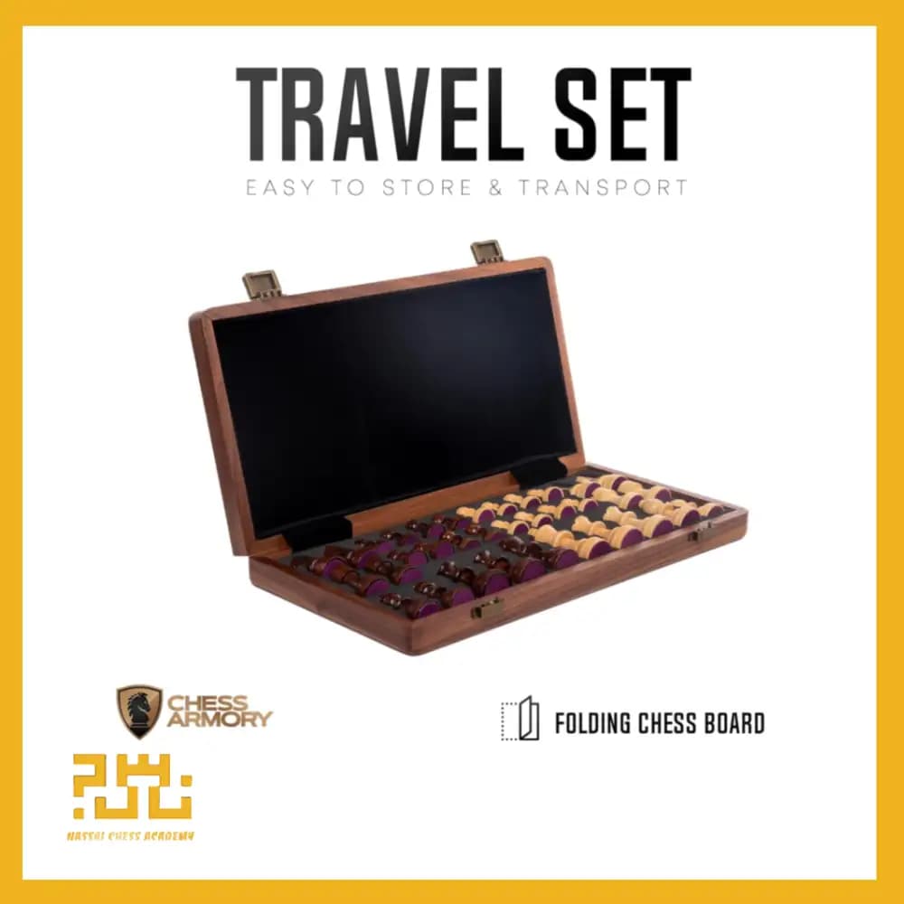 صفحه و مهره چوبی کلاسیک سفری وارداتی Chess Armory — تصویر ۵