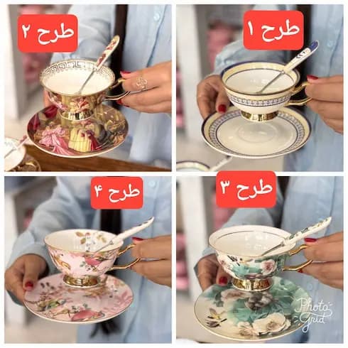 چایخوری طلاکوب 2عددی کادویی — تصویر ۴