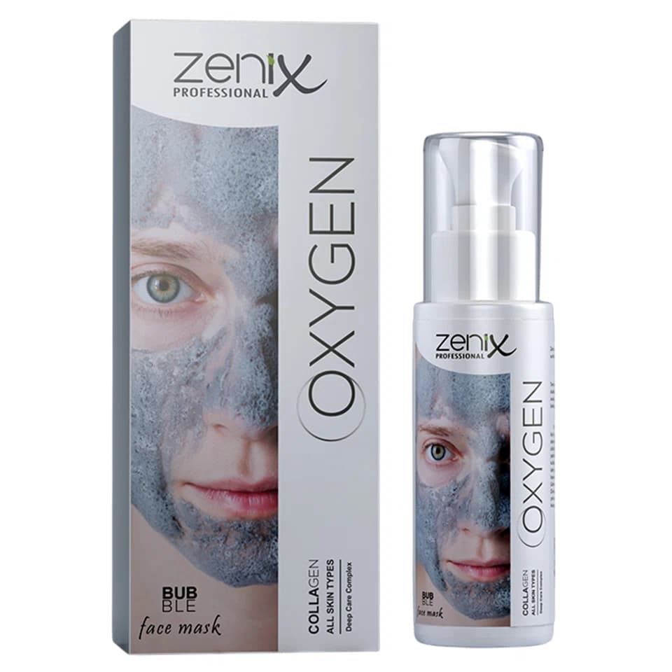 ماسک صورت فومی حاوی اکسیژن و کلاژن زنیکس zenix face care mask oxygen collagen حجم 70 میلی لیتر — تصویر ۲