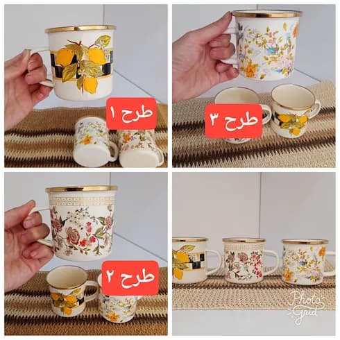ماگ لعابی در 4 طرح