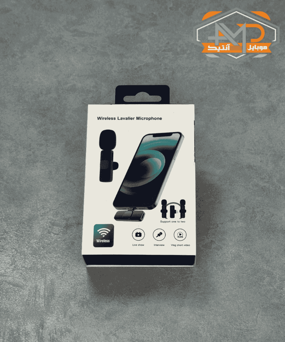 میکروفون یقه ای وایرلس K8 با گارانتی تعویض