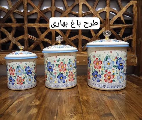 بانکه لعابی 3 تکه وارداتی چندطرح — تصویر ۴
