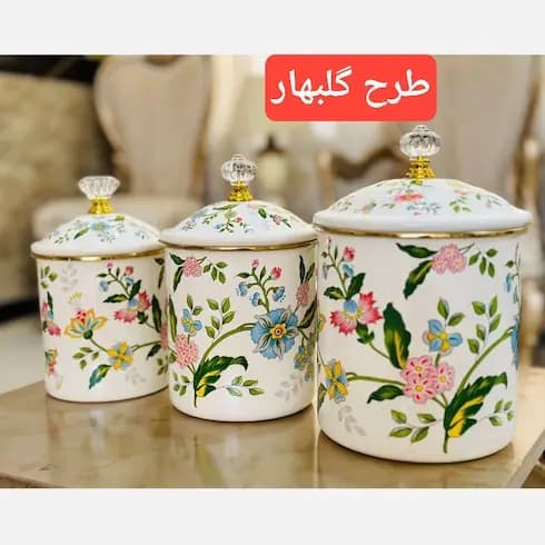 بانکه لعابی 3 تکه وارداتی چندطرح