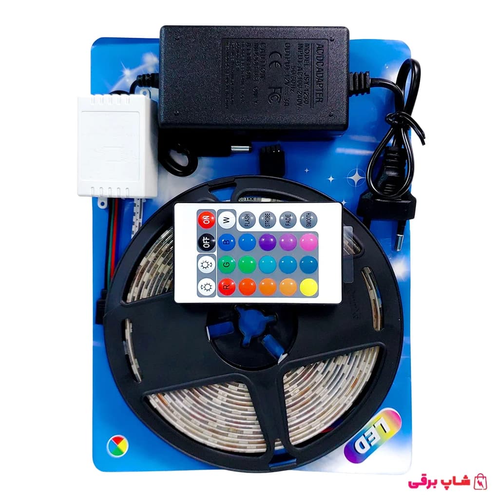 ریسه ال ای دی LED RGB 5 متری + آداپتور — تصویر ۲